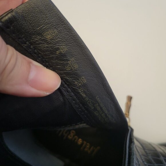 J. McLaughlin Black Croc-Embossed Ankle Boots - Picture 10 of 12